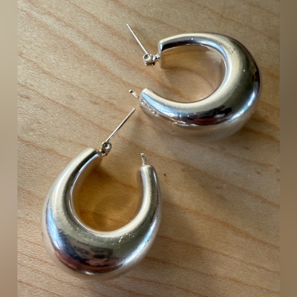 Sterling Silver Chunky Hoops
